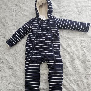GAP Navy and White Striped Kids One Piece